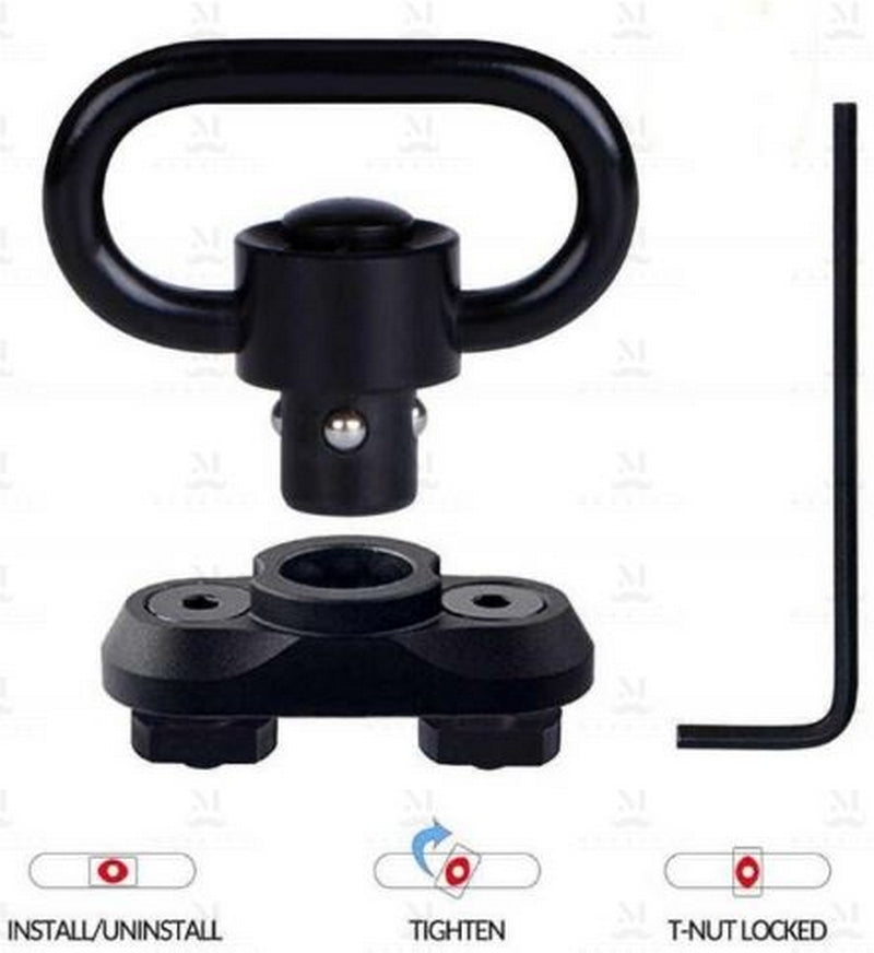 Anello Cinghia a Sgancio Rapido Sling Mount Mlok Push Button by WDSN