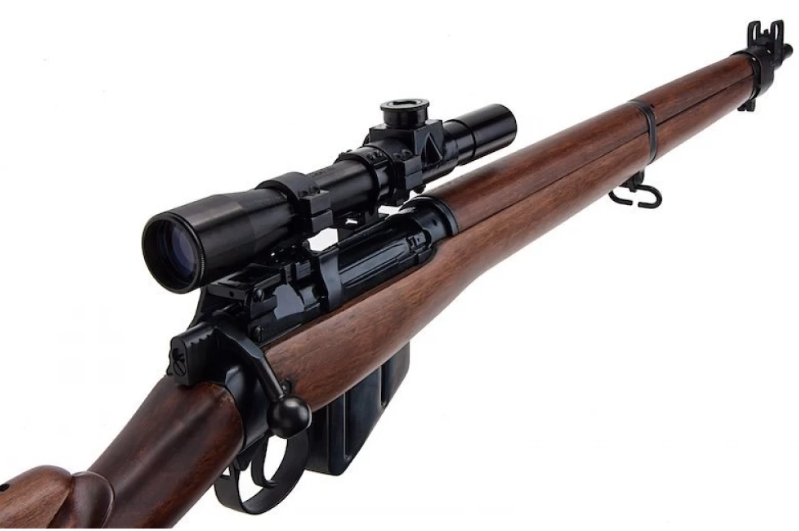 Ares Lee Enfield SMLE British NO.4 MK1(T) with Scope & Mount Sniper Spring Bolt Action Rifle