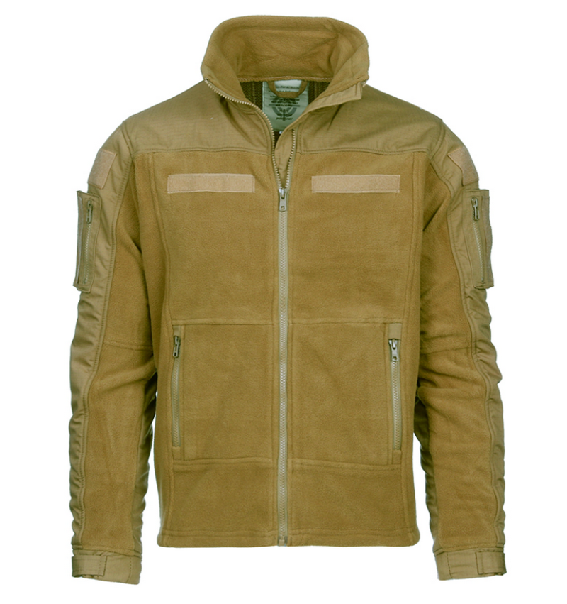 Coyote Tan Combat Heavy Fleece Layer Jacket by Fostex