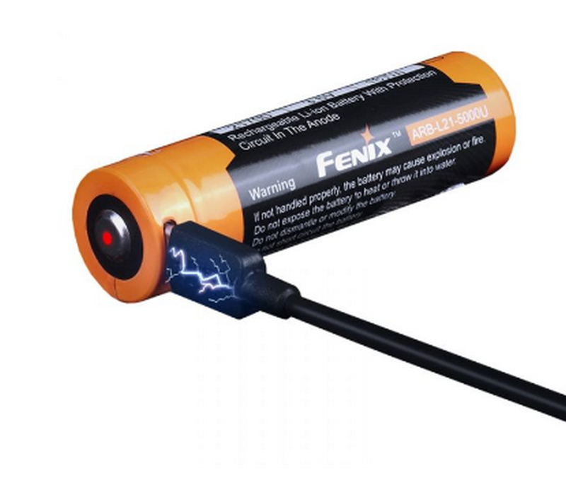 Fenix Batteria Li-ion 21700 3,6V 5000mAh Ricaricabile USB-C by Fenix