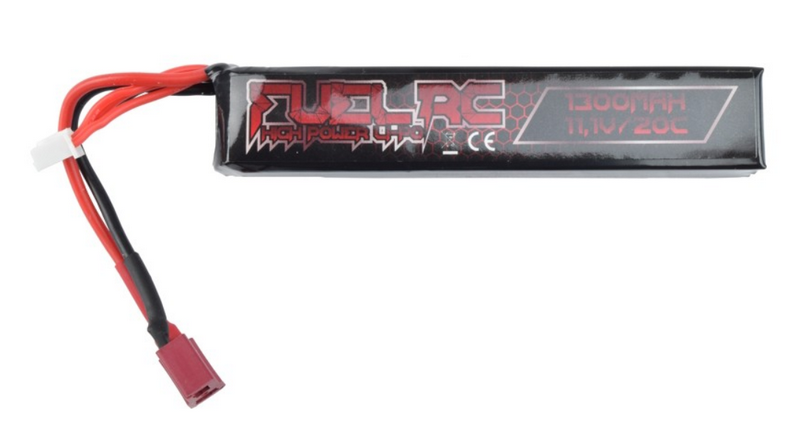 Fuel Rc Li-Po Battery Batteria Stick 11.1v 1300mAh 20C Deans Connector by Fuel Rc