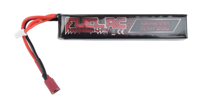 Fuel Rc Li-Po Battery Batteria Stick 11.1v 1300mAh 20C Deans Connector by Fuel Rc