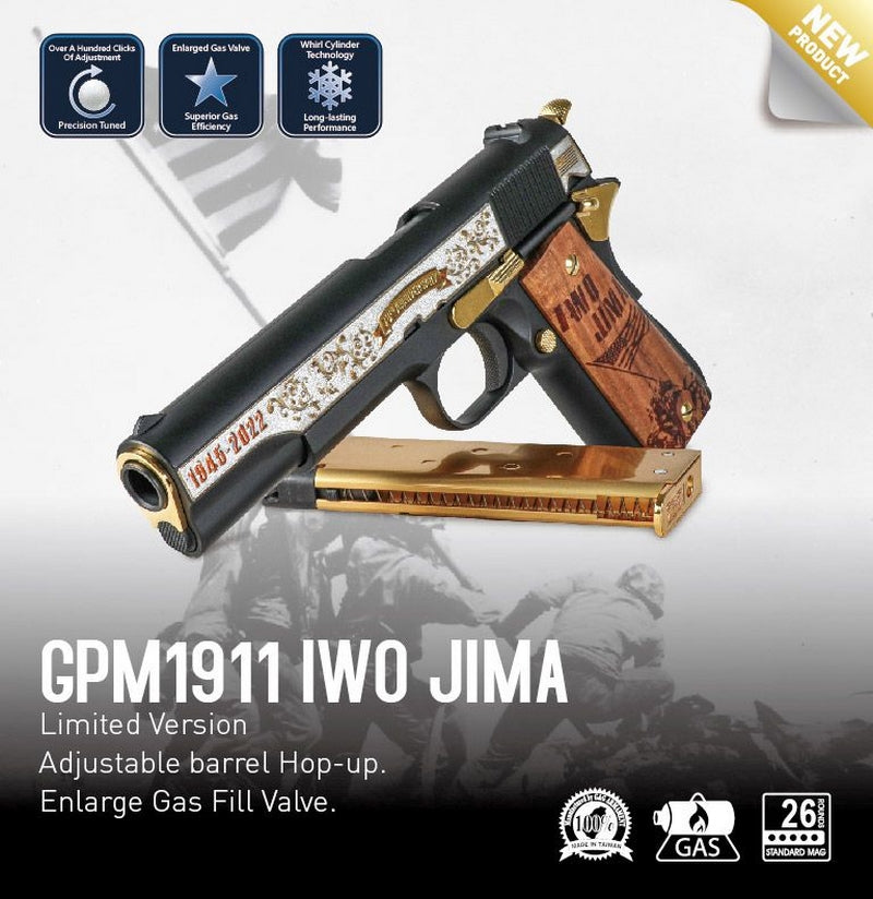 G&G Iwo Jima GPM1911 Limited Edition GBB Gas Blow Back GAS-M45-IWO-BBB-ECM by G&G