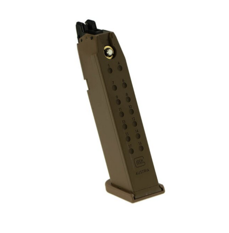 Glock 17 Gen. 5 French Coyote Tan Edition 22bb Gas Magazine by VFC - Umarex