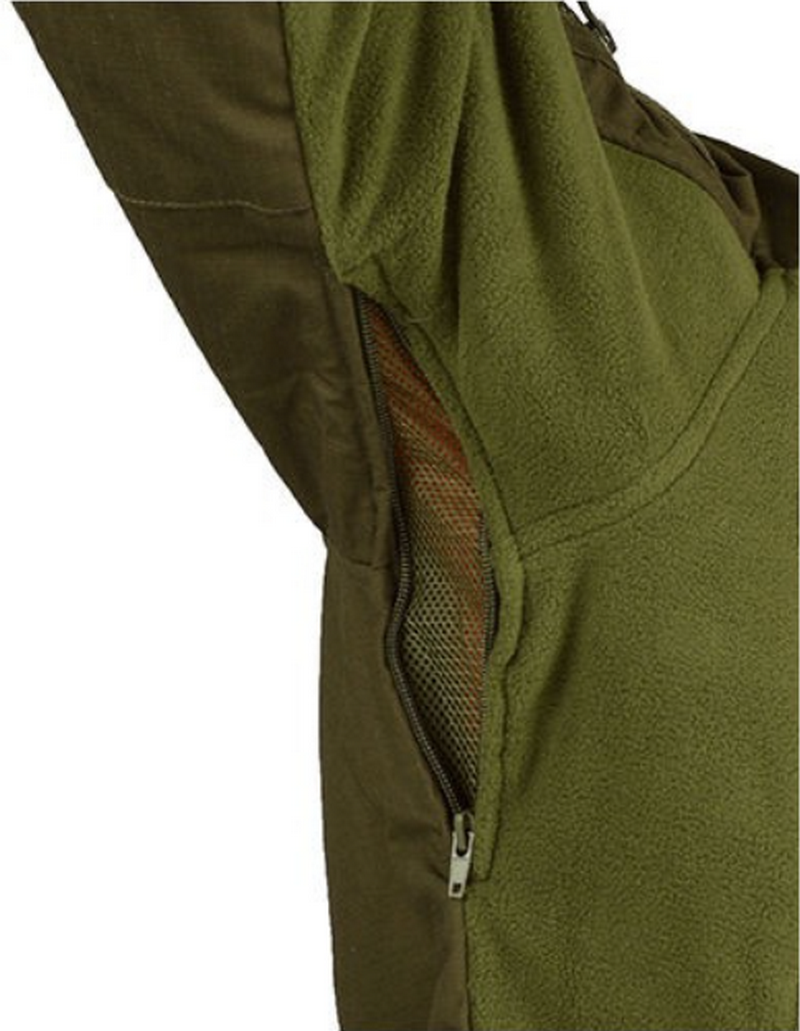 Green Combat Heavy Fleece Layer Jacket by Fostex