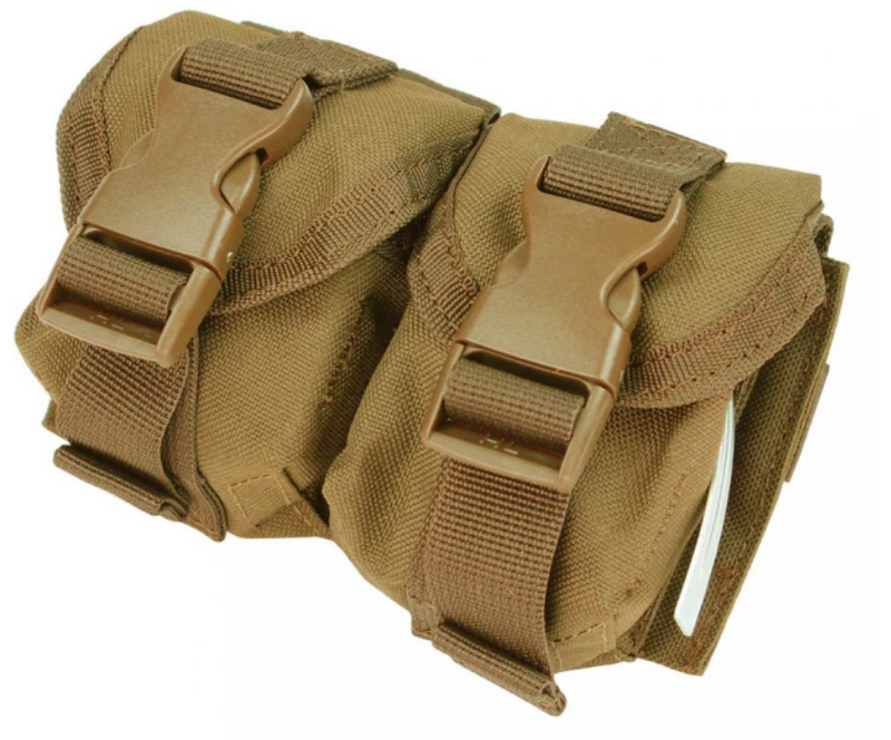 Hand Grenade Coyote Tan MOLLE Pouch For Two by Condor