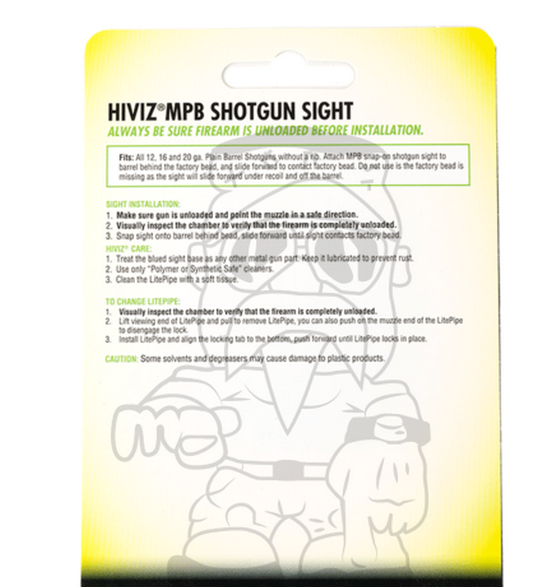 Hi Viz Shotgun MPB Barrel Snap On Front Sight Tacca di Mira Anteriore per Fucile a Pompa by Hi Viz Shooting Systems