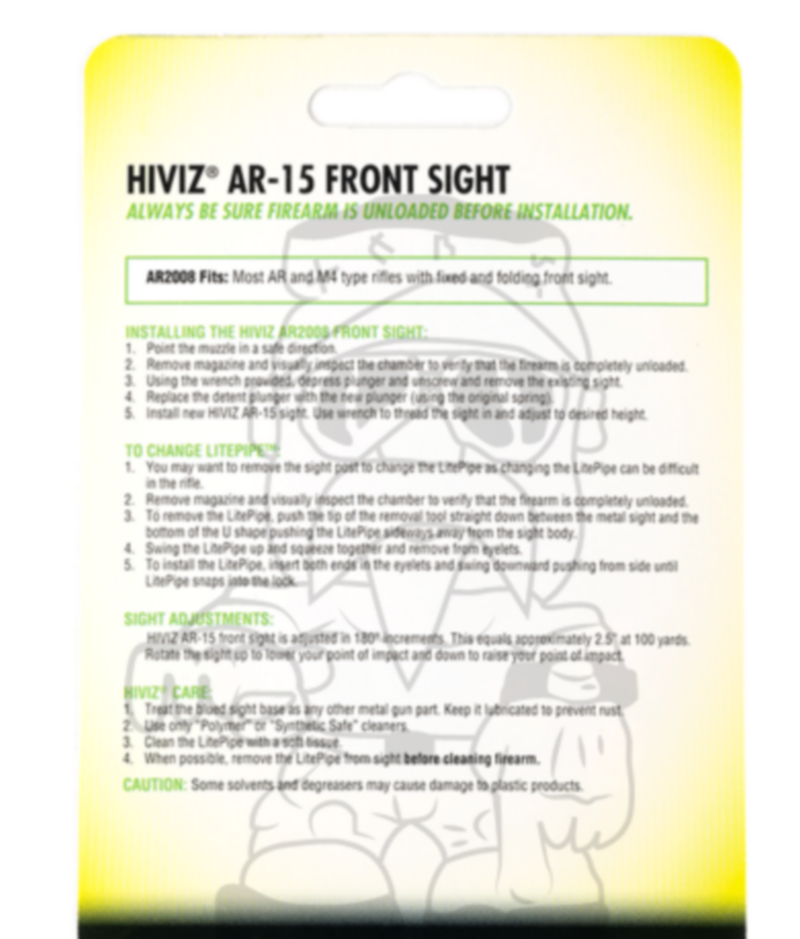 Hi Viz Tactical Front Sight M4 - M16- AR15 Mirino Antariore in Fibra Ottica by Hi Viz Shooting System