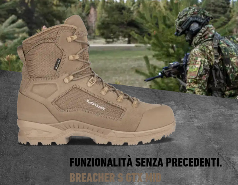 Lowa Breacher S GTX MID Task Force OP Certified -Coyote Brown by Lowa