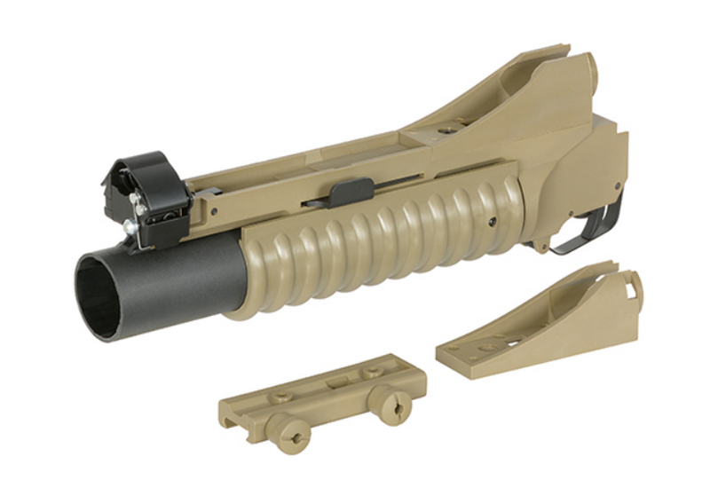 M203 Short Barrel Replica RIS 9inch DE Dark Earth Grenade Launcher by S&T