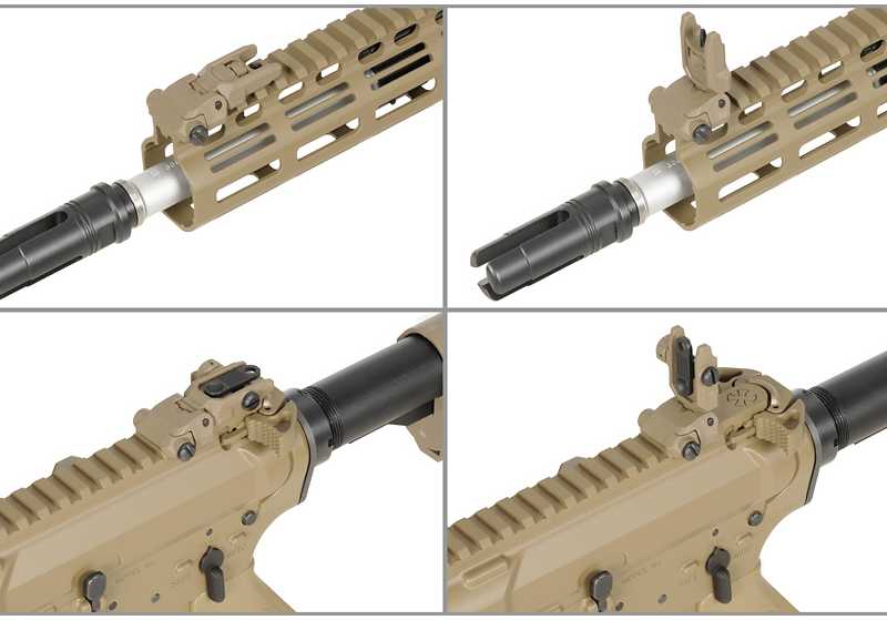 M4 - AR15 .300BLK NOVESKE GBBR 10.5" GEN III SHORTY Airsoft Replica Tan by EMG - Cyma