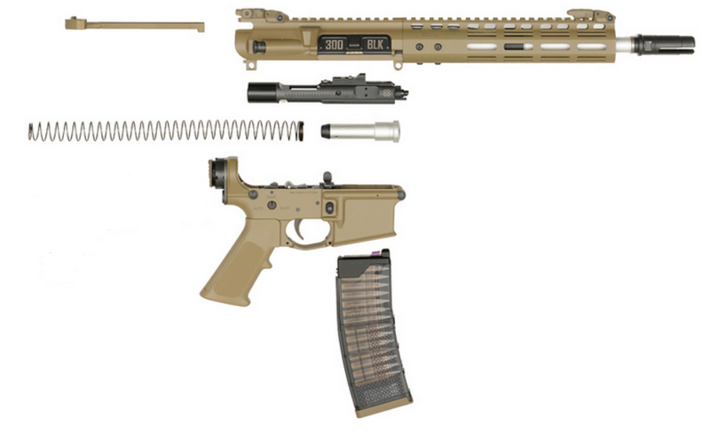 M4 - AR15 .300BLK NOVESKE GBBR 10.5" GEN III SHORTY Airsoft Replica Tan by EMG - Cyma