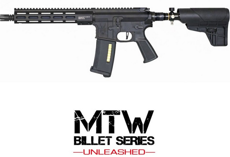 MTW Modular Training Weapon Billet Series Unleashed 10inch Wraith x HPA Stock w. Carryng Case by Wolverine Airsoft