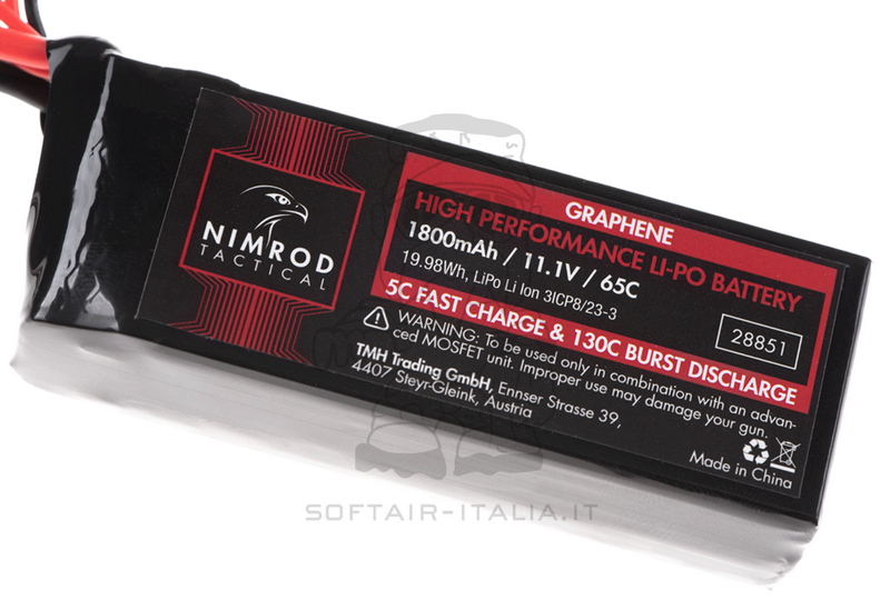 Nimrod Battery Graphene Li-Po 11.1v 1800mAh 65C T-Plug Batteria by Nimrod