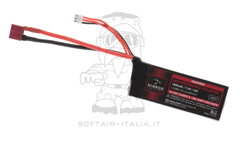 Nimrod Li-Po Deans Battery Graphene Batteria 7.4v 1800mAh 65C by Nimrod