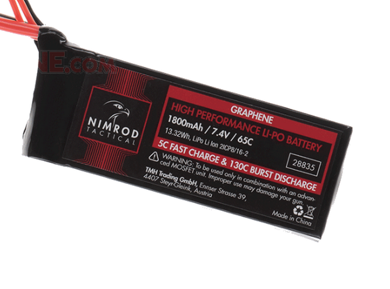 Nimrod Li-Po Deans Battery Graphene Batteria 7.4v 1800mAh 65C by Nimrod