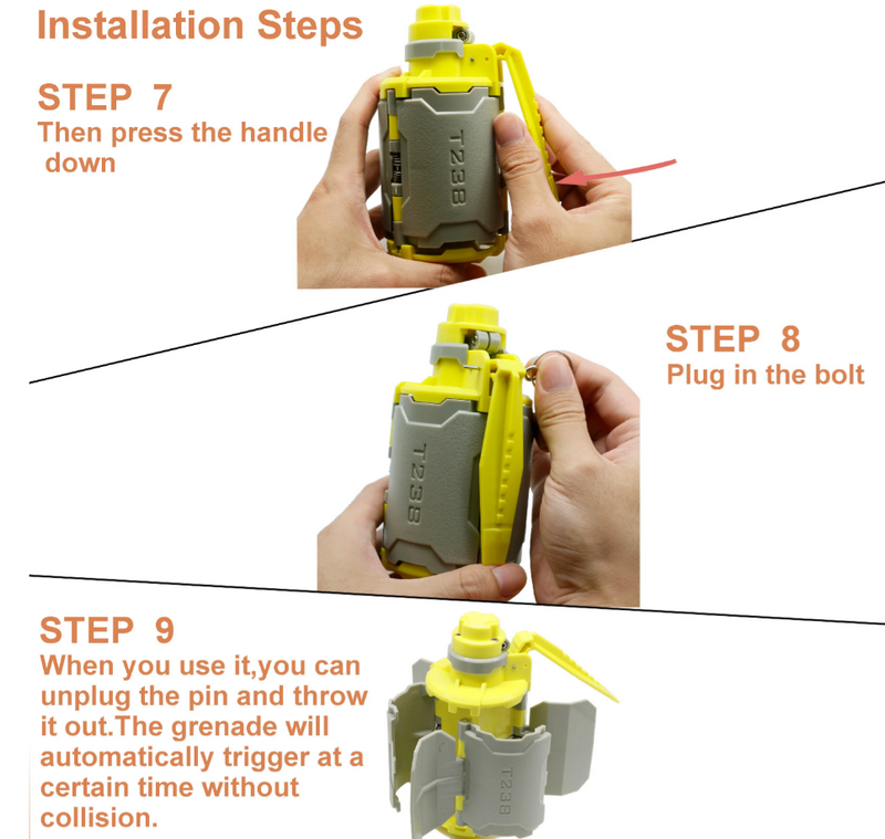 T238 Grenade V2 Airsoft Large Capacity with Delayed Timer by T238