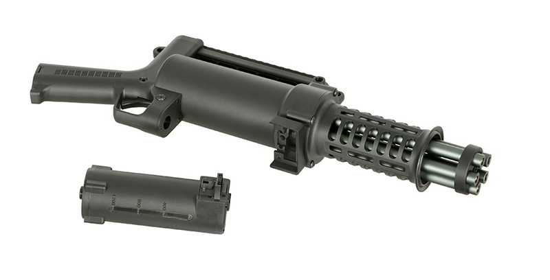 Well WE23-S M134 Tactical Gatling Pro Micro Mini Vulcan Rotary AEG 1200bb Magazine by Well