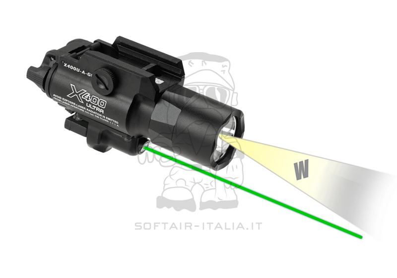 X400 Led - Gren Laser Module Torch 480 Lumen by WADSN