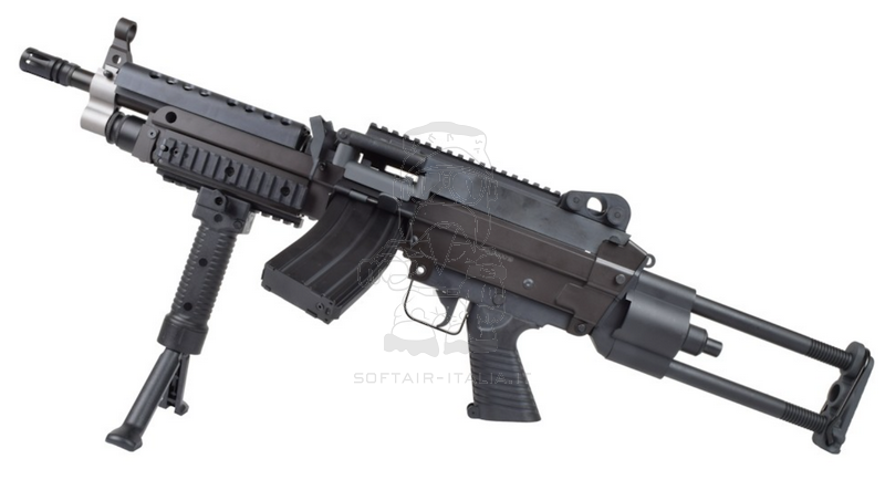 A&K M249K LMG Paratrooper Polymer Light Machine Gun AEG Versione Parà by A&K