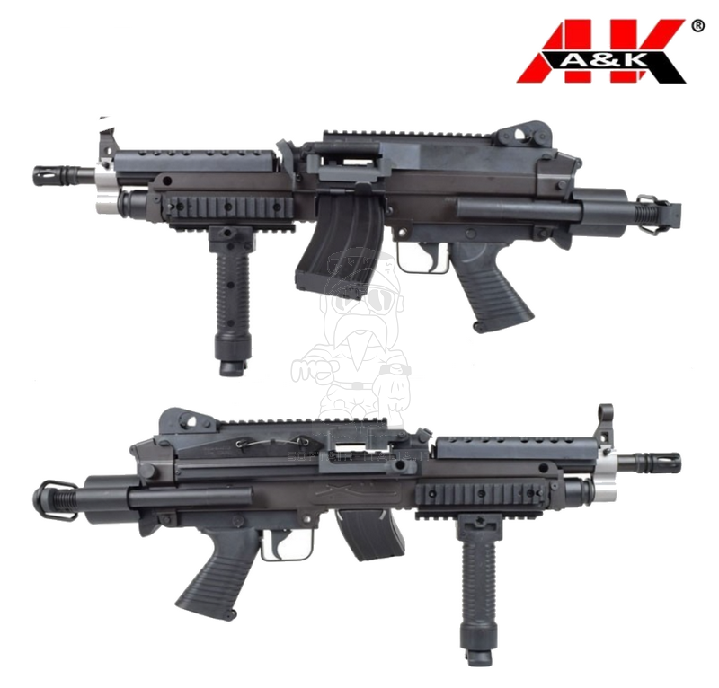 A&K M249K LMG Paratrooper Polymer Light Machine Gun AEG Versione Parà by A&K