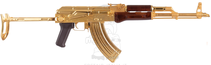 E&L AK47s AKMS Gold Plated 10 Years Anniversary Limited Edition AEG by E&L