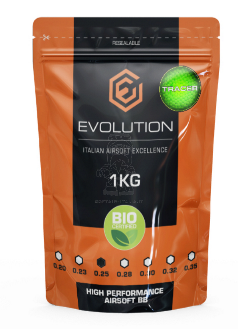 Evolution Tracer BIO 0,25 High Performance White bb 1Kg=4000bb by Evolution Airsoft