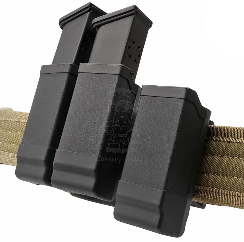 G17 Glock 9mm. BLACKHAWK Type Single Gas - CO2 Magazine Case with Belt Clip Porta Caricatore da Cintura 9mm. by MP