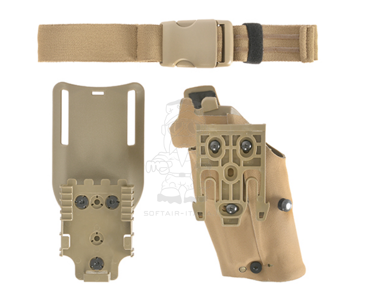 G Series Glock - Umarex G17 - G18 - G19 Softair Pistols Holster Fondina Flashlight  Desert Coyote Tan by Wetac