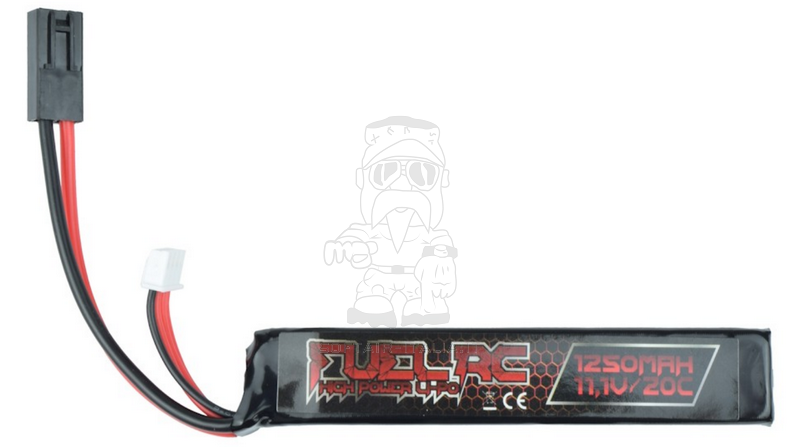 Li-Po Battery Batteria 11.1v 1250mAh 20c Stick 104 x 20 x 16mm. by Fuel RC