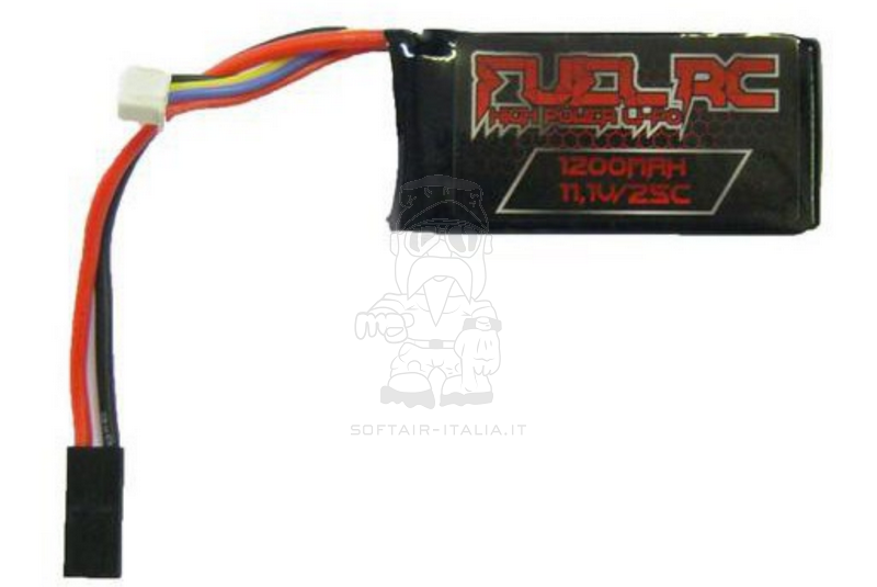 Li-Po Battery Batteria Amoeba Friendly 11.v 1200mAh 25c 68 x 33 x 17mm. by Fuel RC