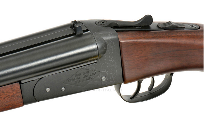 Mad Max Full Size Long Double Barrel  45bb Smoothbore Full Wood & Metal Gas Shotgun by Haw San