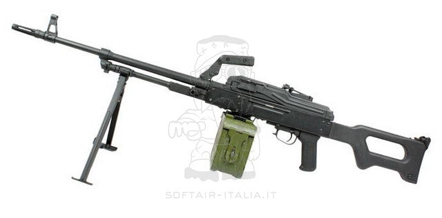 PKM Soviet - Russian Machine Gun BK Black AEG by A&K