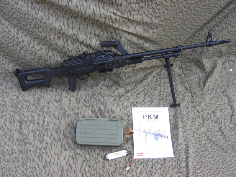 PKM Soviet - Russian Machine Gun BK Black AEG by A&K