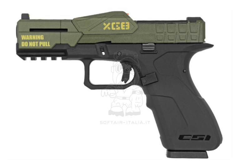 Poseidon XG8 POD CSI Dual Color Green - Black Full Metal GBB Gas Blow Back Airsoft Pistol by Poseidon