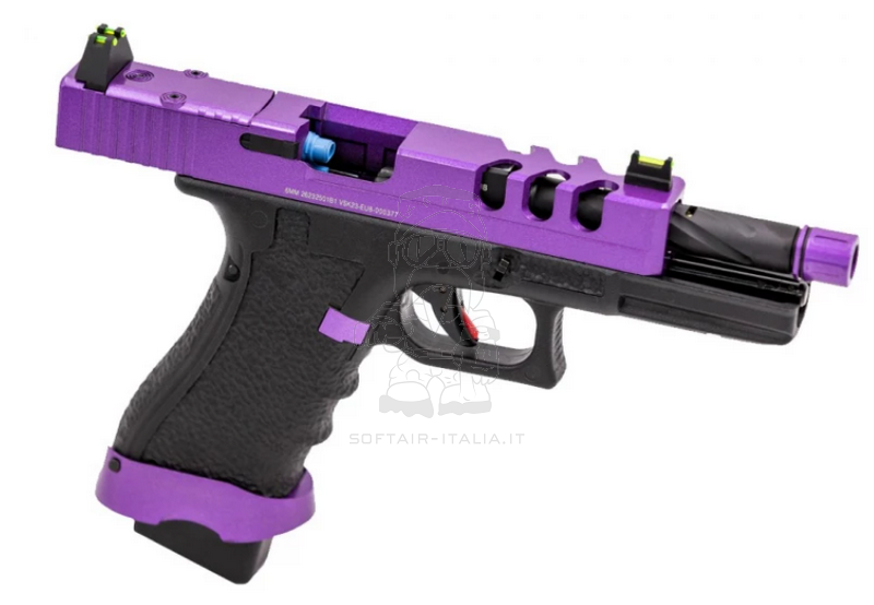 Vorsk EU18 - G18 Full Auto Burst Vented Purple GBB Gas Blow Back Pistol by Vorsk