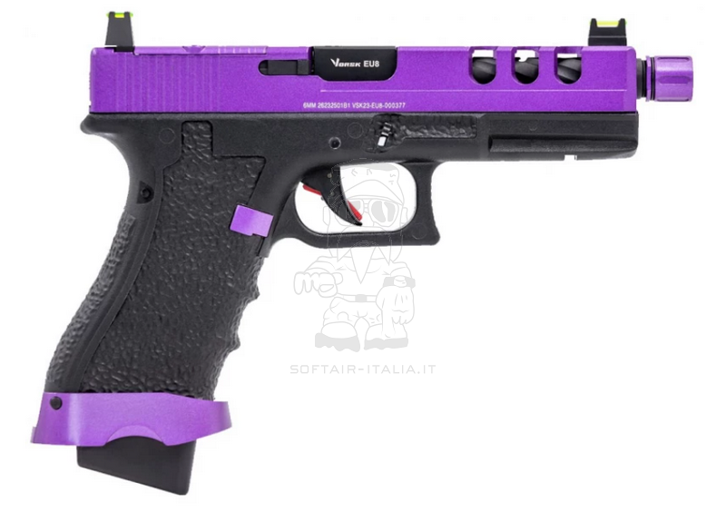 Vorsk EU18 - G18 Full Auto Burst Vented Purple GBB Gas Blow Back Pistol by Vorsk