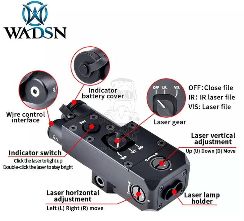 WADSN CQBL-1 IR and Red Laser Full Metal Unit by WADSN