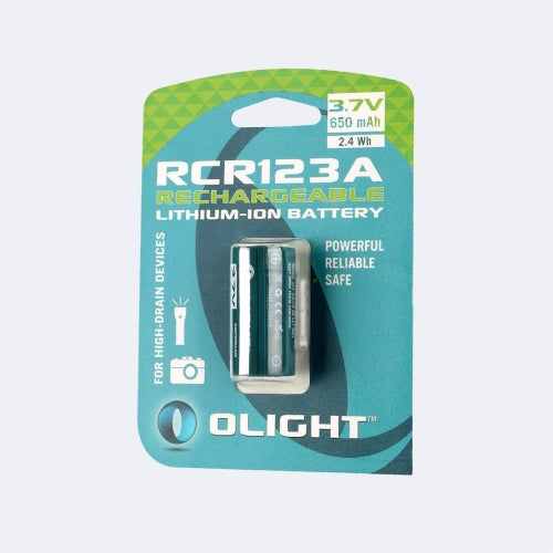 Batteria ricaricabile RCR123A Li-ion 3.7V 650mAh by Olight Technology