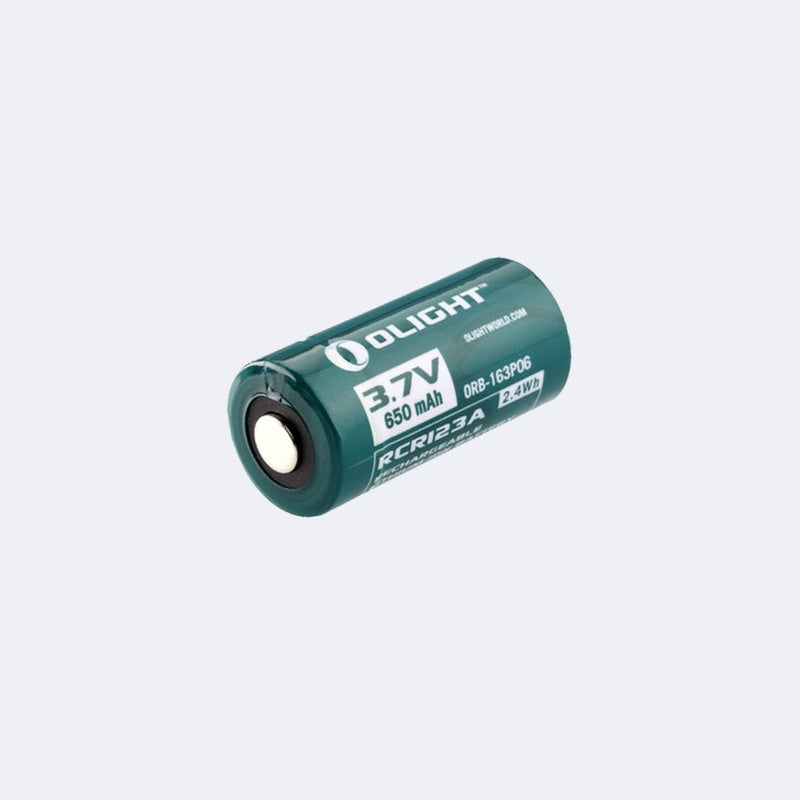 Batteria ricaricabile RCR123A Li-ion 3.7V 650mAh by Olight Technology