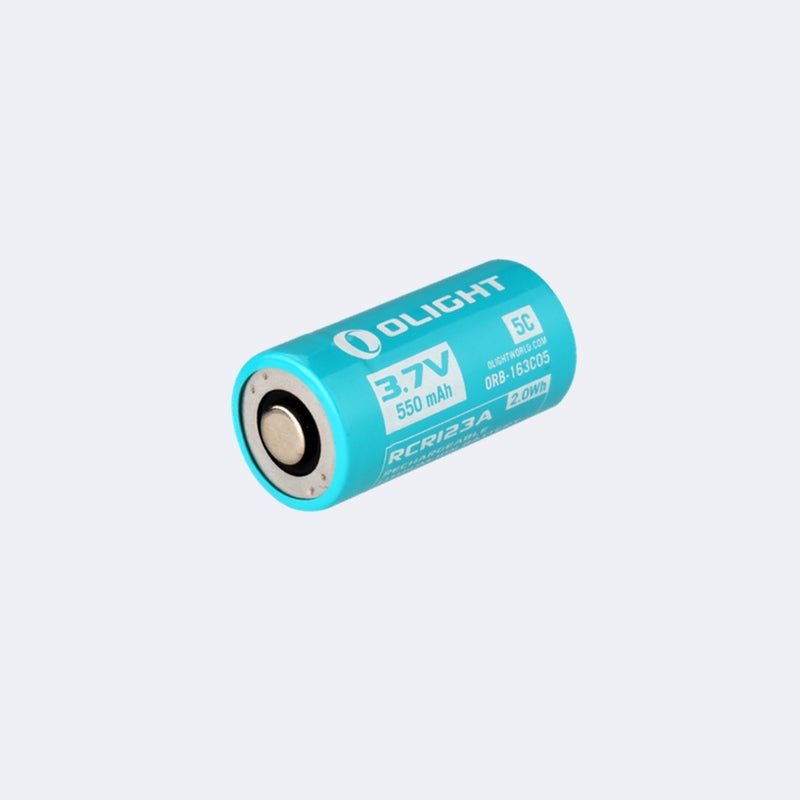 Batteria ricaricabile RCR123A Li-ion 3.7V 550mAh by Olight Technology