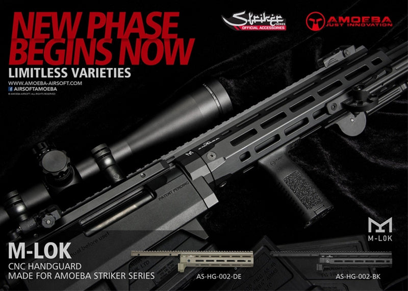 Ares Amoeba CNC DE Dark Earth Handguard for Amoeba STRIKER Series