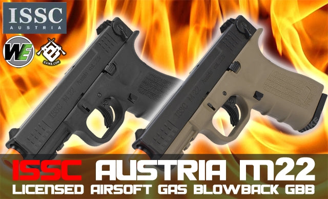 ISSC Austria M22 Tan Full Metall GBB Gas Blowback Co2 Pistol by We