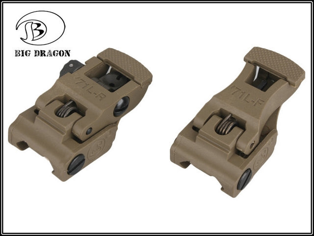 BD71L Tan Set Sight Tacche di Mira by Big Dragon