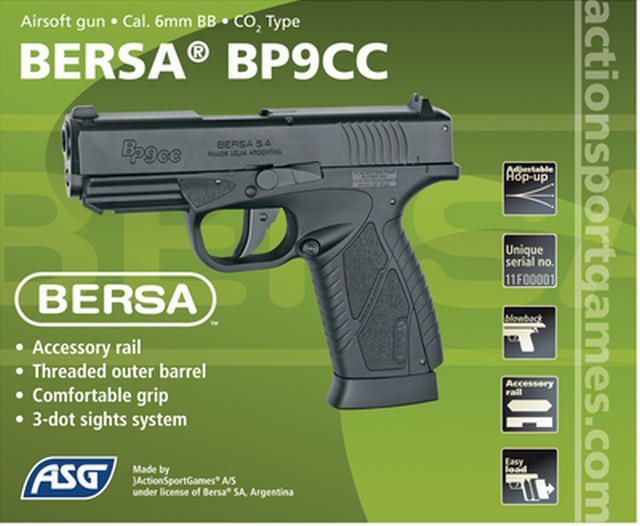 Bersa BP9CC Blowback Co2 by Asg