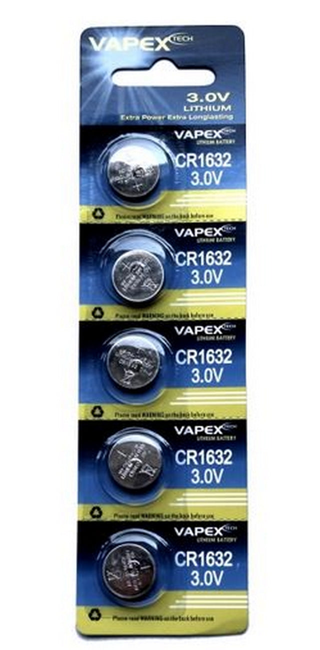 CR1632 3v Lithium Batteries Kit da 5 by Vapex