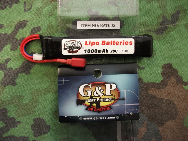 Li-Po Batteria G&P 1000mAh 7.4v. 20C