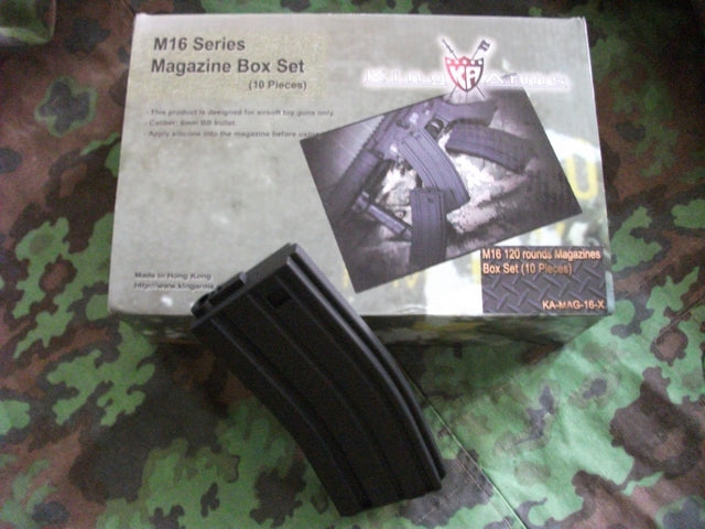 M4 - M16 Kit 10 Caricatori Monofilari 120bb. by King Arms