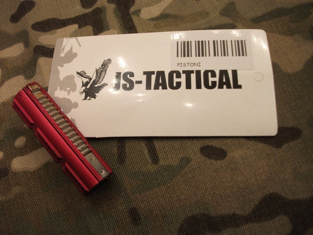 Pistone in Nylon Red Caricato con Cremagliera in Acciaio 15 Denti by Js-Tactical