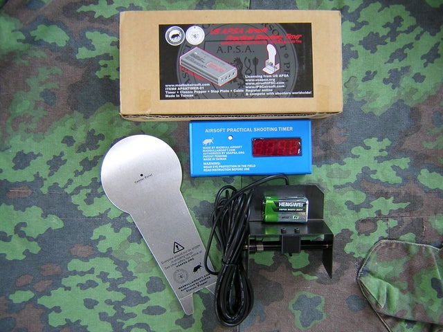 Apsa Us Airsoft Practical Shooting Timer con Bersaglio + Kit 5 Bersagli  AIPSC Popper by MadBull